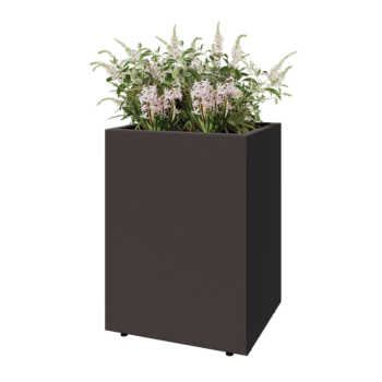 Steel planter - Rectangle - 60 x 50 x 80 cm - Other RAL colour - With bottom plate - With legs