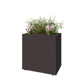Steel planter - Rectangle - 80 x 50 x 80 cm - Other RAL colour - With bottom plate - With legs