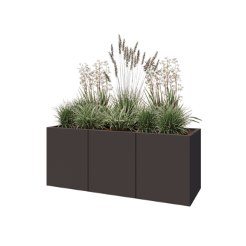 Steel planter XXL - Rectangle - 150 x 50 x 60 cm - Other RAL colour - With bottom plate