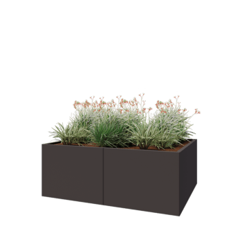 Steel planter XXL - Rectangle - 160 x 120 x 60 cm - RAL7016 matt (anthracite grey) - Without bottom plate