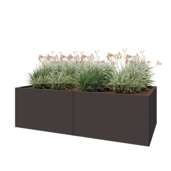 Steel planter XXL - Rectangle - 200 x 100 x 60 cm - Other RAL colour - Without bottom plate