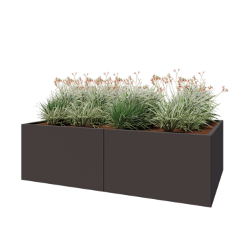Steel planter XXL - Rectangle - 200 x 120 x 60 cm - Other RAL colour - Without bottom plate