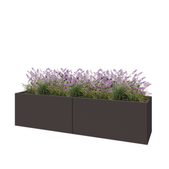 Steel planter XXL - Rectangle - 200 x 50 x 50 cm - Other RAL colour - Without bottom plate