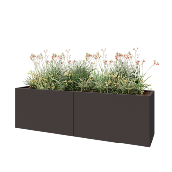 Steel planter XXL - Rectangle - 200 x 50 x 60 cm - Other RAL colour - Without bottom plate