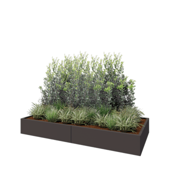 Steel planter XXL - Rectangle - 240 x 100 x 30 cm - RAL7016 matt (anthracite grey) - Without bottom plate