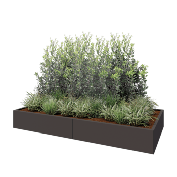 Steel planter XXL - Rectangle - 240 x 100 x 30 cm - Other RAL colour - Without bottom plate