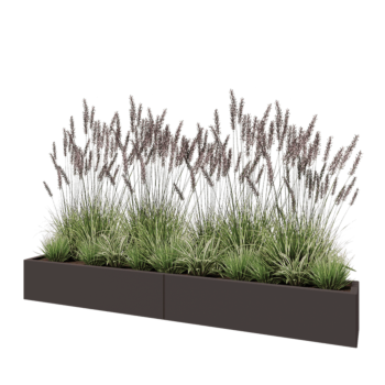 Steel planter XXL - Rectangle - 240 x 30 x 30 cm - RAL7016 matt (anthracite grey) - Without bottom plate