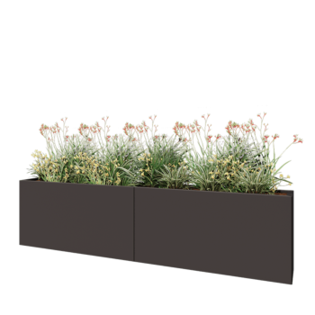 Steel planter XXL - Rectangle - 240 x 30 x 60 cm - Other RAL colour - Without bottom plate