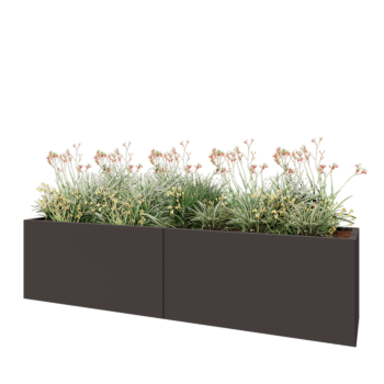 Steel planter XXL - Rectangle - 240 x 50 x 60 cm - RAL7016 matt (anthracite grey) - Without bottom plate