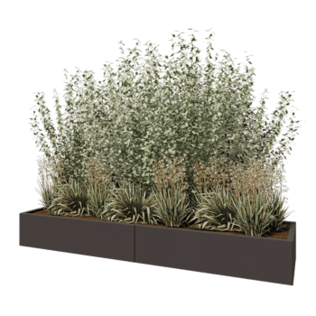 Steel planter XXL - Rectangle - 240 x 60 x 30 cm - Other RAL colour - Without bottom plate