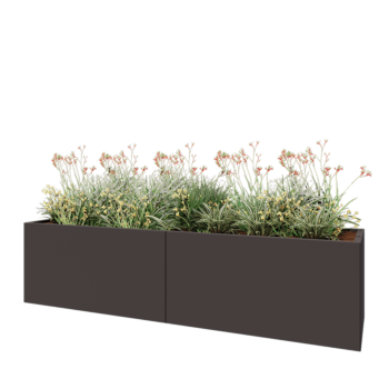Steel planter XXL - Rectangle - 240 x 60 x 60 cm - Other RAL colour - Without bottom plate