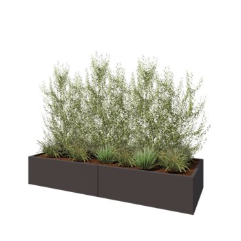 Steel planter XXL - Rectangle - 240 x 80 x 40 cm - RAL7016 matt (anthracite grey) - Without bottom plate