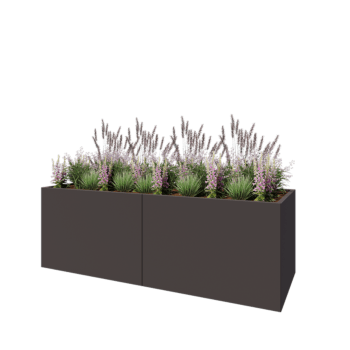 Steel planter XXL - Rectangle - 240 x 80 x 80 cm - RAL7016 matt (anthracite grey) - Without bottom plate