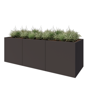 Steel planter XXL - Rectangle - 300 x 100 x 100 cm - RAL7016 matt (anthracite grey) - Without bottom plate