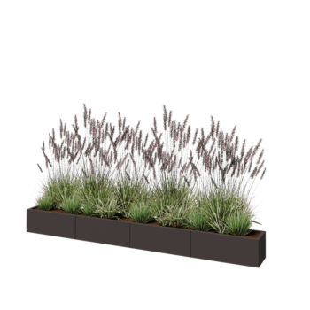 Steel planter XXL - Rectangle - 320 x 30 x 30 cm - Other RAL colour - Without bottom plate