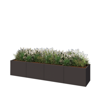 Steel planter XXL - Rectangle - 320 x 60 x 60 cm - Other RAL colour - Without bottom plate