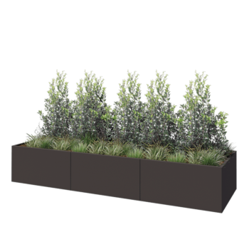 Steel planter XXL - Rectangle - 360 x 100 x 60 cm - Other RAL colour - Without bottom plate