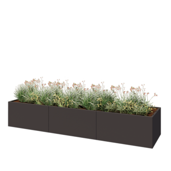 Steel planter XXL - Rectangle - 360 x 80 x 60 cm - Other RAL colour - Without bottom plate