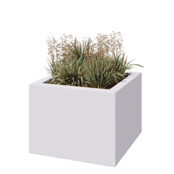 Fibreglass planter - Square - 80 x 80 x 60 cm - RAL9010 matt (white) - With bottom