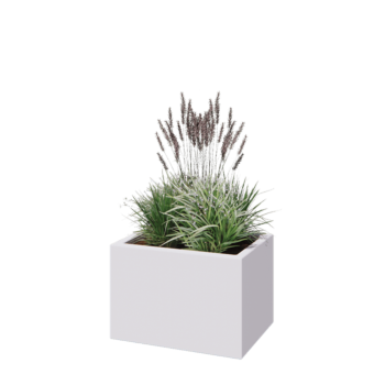 Fibreglass planter - Rectangle - 60 x 40 x 40 cm - RAL9010 matt (white) - With bottom
