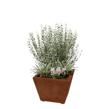 Corten steel welded planters Cone 60 x 60 x 40 cm