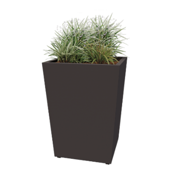 Steel planter - Cone - 80 x 80 x 101,5 cm - Welded - RAL7016 matt (anthracite grey) - With bottom plate