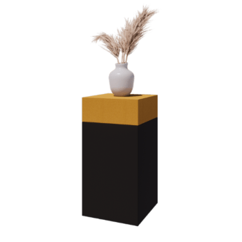 Planter set South Carolina black & gold 50 x 50 x 100 cm
