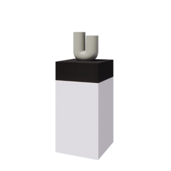 Planter set South Carolina white & black 50 x 50 x 100 cm