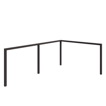 Steel pergola - Corner - 600 x 412 x 230 cm - RAL7016 matt (anthracite grey) - Without concrete base