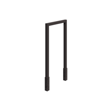 Steel pergola - Straight - 150 x 230 cm - RAL7016 matt (anthracite grey) - With concrete base