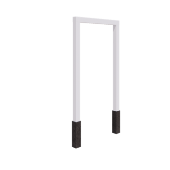 Steel pergola - Straight - 150 x 230 cm - RAL9005 matt (white) - With concrete base