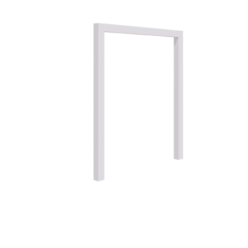 Steel pergola - Straight - 200 x 230 cm - RAL9005 matt (white) - Without concrete base