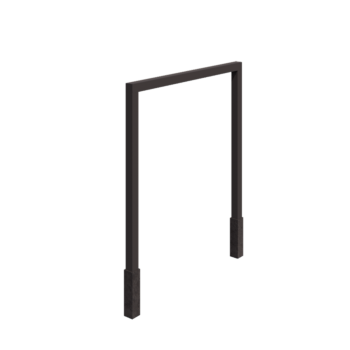 Steel pergola - Straight - 250 x 230 cm - RAL7016 matt (anthracite grey) - With concrete base