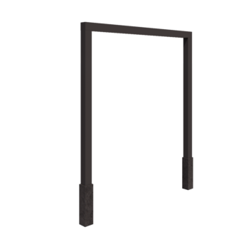Steel pergola - Straight - 250 x 230 cm - Other RAL colour - With concrete base