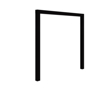 Steel pergola - Straight - 250 x 230 cm - RAL9005 matt (black) - Without concrete base