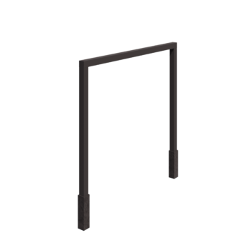 Steel pergola - Straight - 300 x 230 cm - RAL7016 matt (anthracite grey) - With concrete base