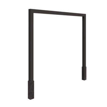 Steel pergola - Straight - 300 x 230 cm - Other RAL colour - With concrete base