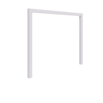 Steel pergola - Straight - 300 x 230 cm - RAL9005 matt (white) - Without concrete base