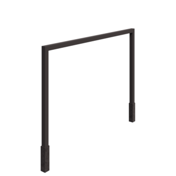 Steel pergola - Straight - 400 x 230 cm - RAL7016 matt (anthracite grey) - With concrete base