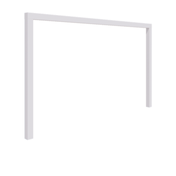 Steel pergola - Straight - 400 x 230 cm - RAL9005 matt (white) - Without concrete base
