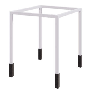 Steel pergola - Square - 274 x 250 x 230 cm - RAL9005 matt (white) - With concrete base