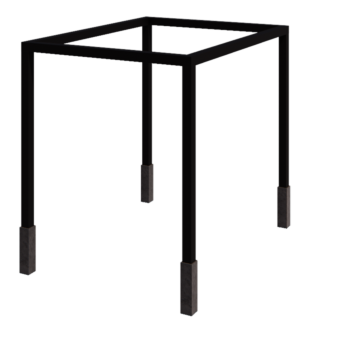 Steel pergola - Rectangle - 324 x 250 x 230 cm - RAL9005 matt (black) - With concrete base