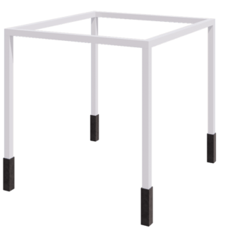 Steel pergola - Square - 324 x 300 x 230 cm - RAL9005 matt (white) - With concrete base