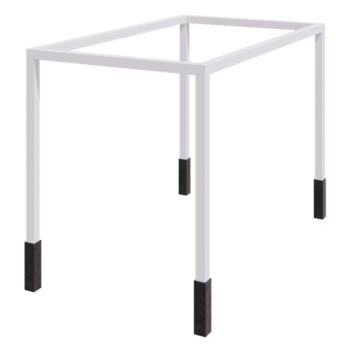 Steel pergola - Rectangle - 424 x 250 x 230 cm - RAL9005 matt (white) - With concrete base