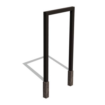 Steel pergola - Straight - 150 x 230 cm - RAL9005 matt (white) - With concrete base