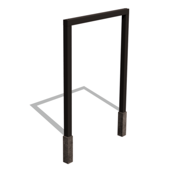 Powder-coated steel pergola straight 200 cm