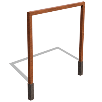 Corten steel pergola straight 300 cm