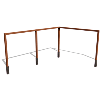 Corten steel pergola corner setup 600 x 412 cm