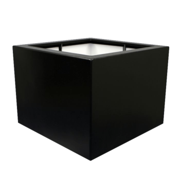 Fibreglass planter - Square - 100 x 100 x 60 cm - RAL9005 matt (black) - With bottom