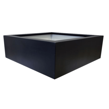 Fibreglass planter - Square - 120 x 120 x 40 cm - RAL9010 matt (white) - With bottom